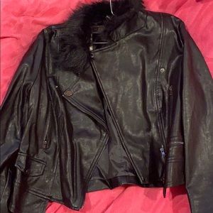 faux leather jacket